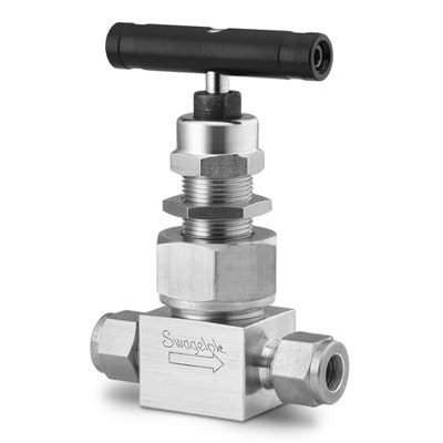 Stainless Steel Severe Service Union Bonnet Needle Valve, 2.4 Cv, 1 in. Swagelok Tube Fitting, Ball Stem