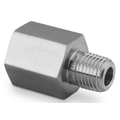Stainless Steel Pipe Fitting, Reducing Adapter, 1 in. Female NPT x 1/4 in. Male NPT