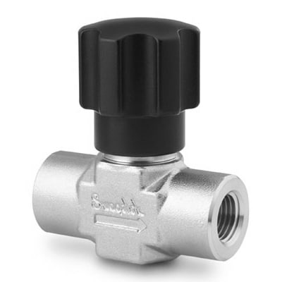 Stainless Steel Integral Bonnet Non-Rotating Stem Valve, 0.53 Cv, 1/4 in. FNPT