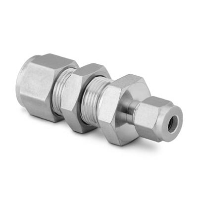 Stainless Steel Swagelok Tube Fitting, Bulkhead Reducing Union, 1/8 in. x 1/16 in. Tube OD