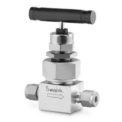 Stainless Steel Severe Service High Pressure Union Bonnet Needle Valve, 0.35 Cv, 1/4 in. Swagelok Tube Fitting, Regulati