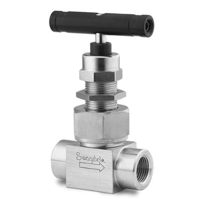 Stainless Steel Severe Service Union Bonnet Needle Valve, 0.35 Cv, 1/4 in. FNPT, Ball Stem