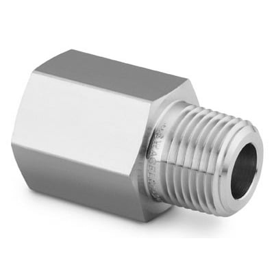 Stainless Steel Pipe Fitting, Adapter, 1/4 in. Female NPT x 1/4 in. Male NPT