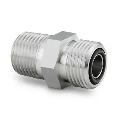 Swagelok 316 Stainless Steel VCO O-Ring Face Seal Fitting, Male SAE/MS Connector, 1/4 in. VCO Fitting x 9/16-18 Straight Thread