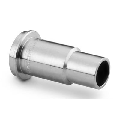 316 Stainless Steel VCR Face Seal Fitting, Male Weld Gland, 1/4 in. VCR x 1/4 in. Tube Size, 0.41 in. (10.4 mm) Ext