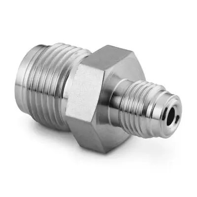 Swagelok 316 Stainless Steel VCR Face Seal Fitting, Double Male Reducing Union Body, 1/4 in. VCR x 1/8 in. VCR