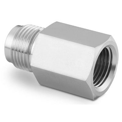 316 Stainless Steel VCR Face Seal Fitting, Female NPT Connector Body, 1/4 in. VCR x 1/4 in. FNPT