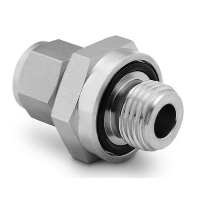 Stainless Steel Swagelok Tube Fitting, Male O-Seal Connector, 1/4 in. Tube OD x 1/8 in. Male O-Seal NPT