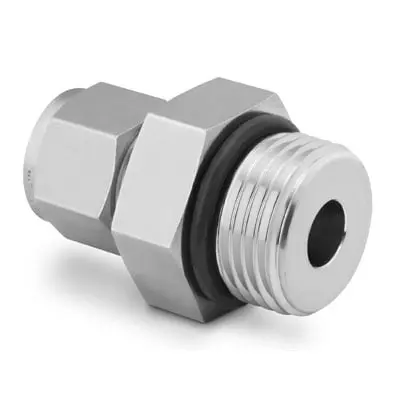 Stainless Steel Swagelok Tube Fitting, Male Connector, 1/4 in. Tube OD x 9/16-18 Male SAE/MS Straight Thread