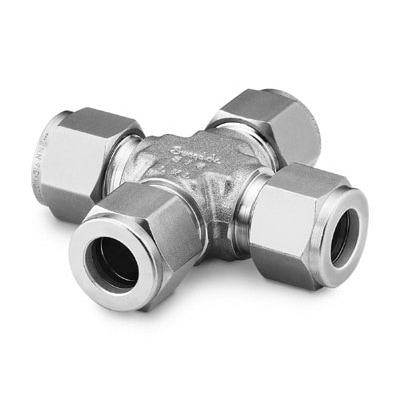 Swagelok Stainless Steel Swagelok Tube Fitting, Union Cross, 1/4 in. Tube OD