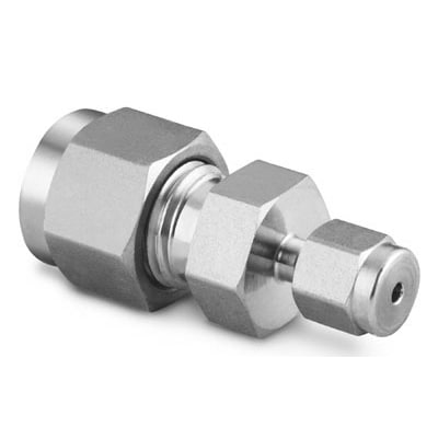 Stainless Steel Swagelok Tube Fitting, Zero Volume Reducing Union, 1/4 x 1/16 in. Tube OD