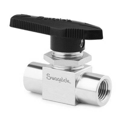 Stainless Steel 1-Piece 40G Series Ball Valve, 0.5 Cv, 1/8 in. FNPT