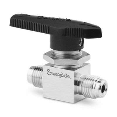 Stainless Steel 1-Piece 40G Series Ball Valve, 0.6 Cv, 1/4 in. Male Swagelok VCR Metal Gasket Face Seal