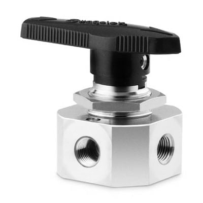 Swagelok Stainless Steel 1-Piece 40 Series 4-Way Ball Valve, 0.08 Cv, 1/8 in. FNPT