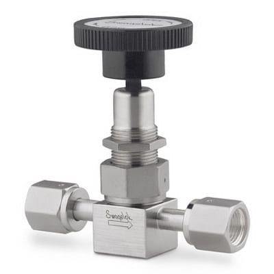 Stainless Steel Bellows Sealed Valve, Welded, Spherical Stem Tip, 1/4 in. Female Swagelok VCR Face Seal Fitting, SC-11 C