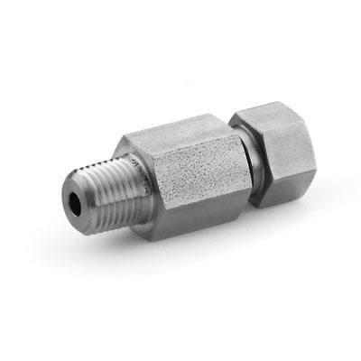316 Stainless Steel Swagelok Medium Pressure Tube Fitting, Male Connector, 1/4 in. Tube OD x 1/4 in. Male Cone and Threa