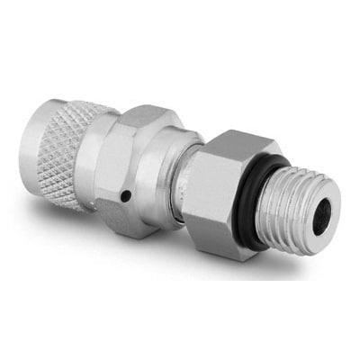 316 Stainless Steel Purge Valve, 1/4 in. Male SAE 7/16-20