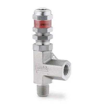 Swagelok Stainless Steel High Pressure Proportional Relief Valve, 1/4 in. MNPT x 1/4 in. FNPT, Neoprene Seal