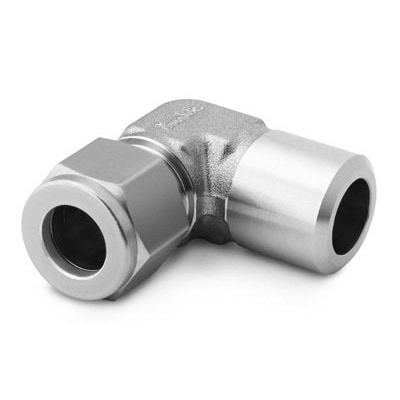 Stainless Steel Swagelok Tube Fitting, Male Pipe Weld Elbow, 3/8 in. Tube OD x 1/4 in. Male Pipe Weld