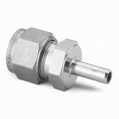 Stainless Steel Swagelok Tube Fitting, Reducer, 6 mm Tube OD x 10 mm Swagelok Tube Adapter