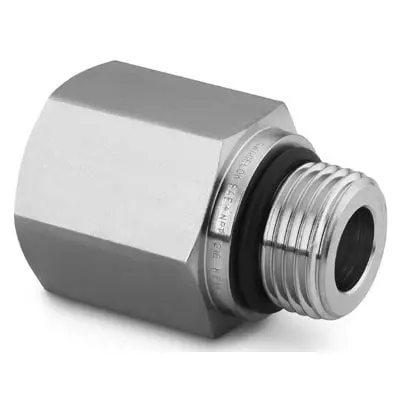 Swagelok Stainless Steel Pipe Fitting, Adapter, 3/4-16 Male SAE/MS Straight Thread x 1/2 in. Female NPT