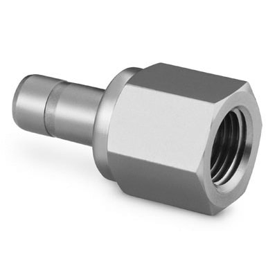 Stainless Steel Swagelok Tube Fitting, Female Tube Adapter, 1/2 in. Tube OD x 3/8 in. Female NPT