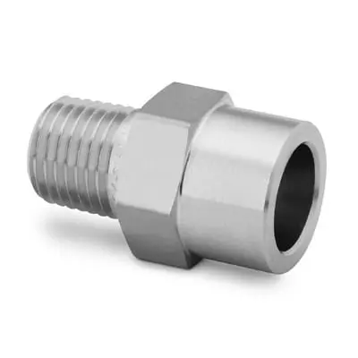 Swagelok 316 Stainless Steel Tube Socket Weld Male Connector, 1/2 in. OD x 1/2 in. Male NPT