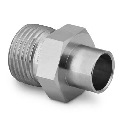 Stainless Steel VCO O-Ring Face Seal Fitting, Tube Socket Weld Connector, 1/2 in. VCO Fitting x 1/2 in. Tube OD