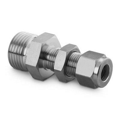 316 Stainless Steel VCO O-Ring Face Seal Fitting, Swagelok Tube Fitting Bulkhead Connector, 1/2 in. VCO Fitting x 1/2 in