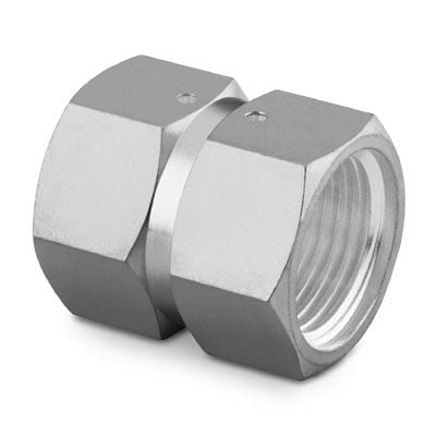 316 Stainless Steel VCR Face Seal Fitting, 1/2 in. Double Female Union Body