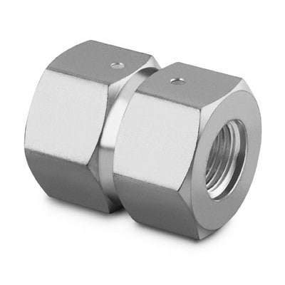 316 Stainless Steel VCR Face Seal Fitting, Double Female Reducing Union, 1/2 in. Female VCR x 1/4 in. Female VCR