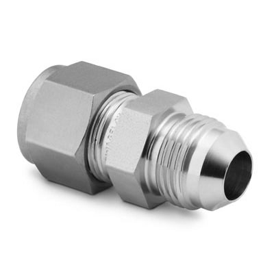 Stainless Steel Swagelok Tube Fitting, Union, 1/2 in. Tube OD x 1/2 in. AN Tube Flare