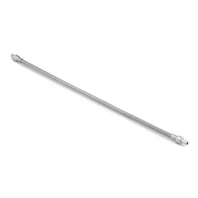 PTFE-Lined, Stainless Steel Braided Hose Assembly, 1/2 in. Stainless Steel Swagelok Tube Adapters, 33.1 in. (84.1 cm) Li