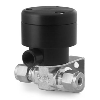 Stainless Steel Toggle Valve, 6 mm Swagelok Tube Fitting, NC Actuator