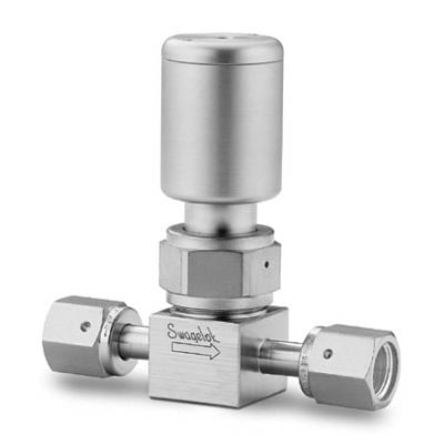 316L Stainless Steel High Purity Bellows Sealed Valve, 1/4 in. Female Swagelok VCR Metal Gasket Face Seal Fitting, NC Ac