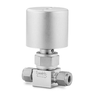 Stainless Steel High Pressure Bellows Sealed Valve, 6 mm Swagelok Tube Fitting, NC Actuator