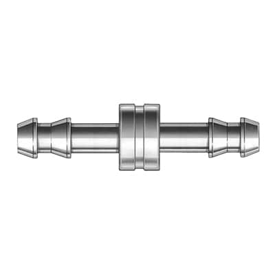Swagelok Multi-Purpose Push-On Hose End Connection, Stainless Steel Union, 3/8 in. Hose Size