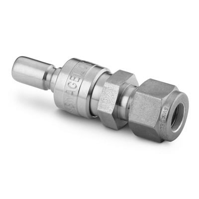 Stainless Steel Instrumentation Quick Connect Stem without Valve, 0.3 Cv, 6 mm Swagelok Tube Fitting