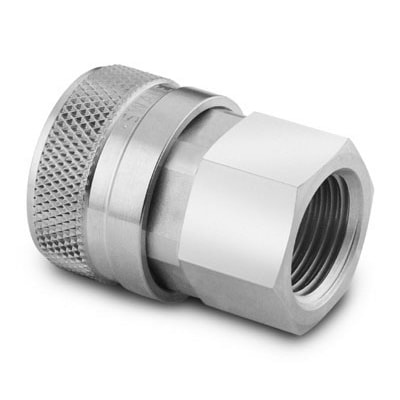 Stainless Steel Full Flow Quick Connect Body, 39.0 Cv, 1 in. Female NPT