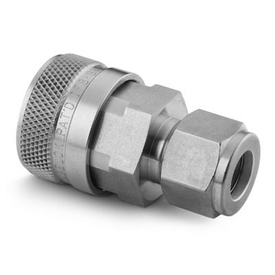 Stainless Steel Full Flow Quick Connect Body, 2.2 Cv, 1/4 in. Swagelok Tube Fitting