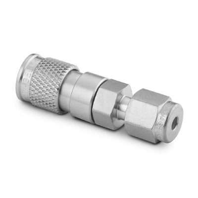 Stainless Steel Miniature Quick Connect Body, 0.05 Cv, 1/16 in. Swagelok Tube Fitting