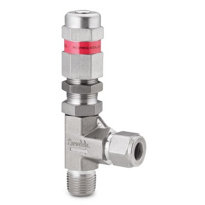 Stainless Steel High Pressure Proportional Relief Valve, 1/2 in. MNPT x 1/2 in. Swagelok Tube Fitting