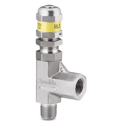Stainless Steel Low Pressure Proportional Relief Valve, 1/4 in. Male ISO x 1/4 in. Female ISO