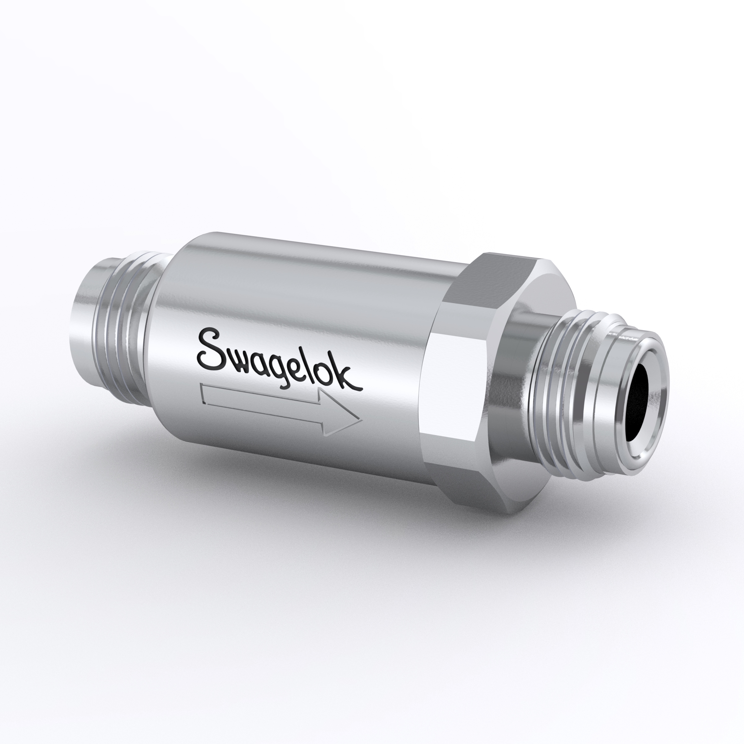 316L VAR UHP Inline Gas Filter, 3 in. (76.2 mm), 1/2 in. Male VCR Fitting, SC-01 Cleaned, 600 L/m