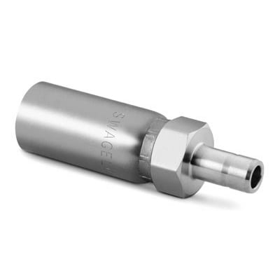 Thermoplastic Hose End Connection, 3/8 in. Stainless Steel Tube Adapter, 3/8 in. Hose Size