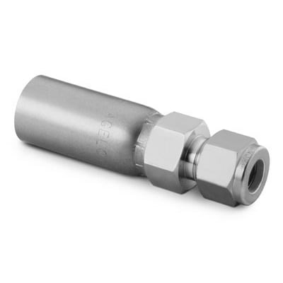 Thermoplastic Hose End Connection, 1/2 in. Stainless Steel Tube Fitting, 1/2 in. Hose Size