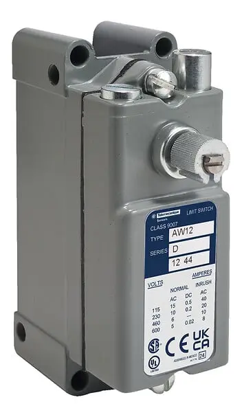 Telemecanique 9007AW19 — Limit switch, 9007, 600 VAC 10amp aw +options