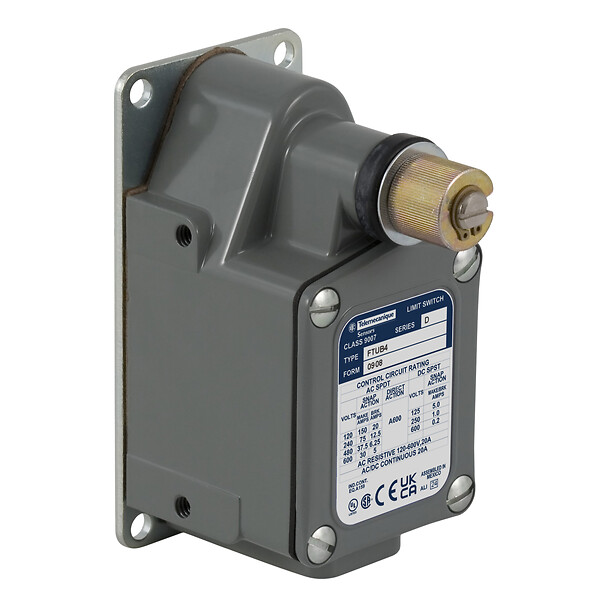 Telemecanique 9007FTUB12 — Limit switch, 9007, 600 VAC 12amp t+ft +options