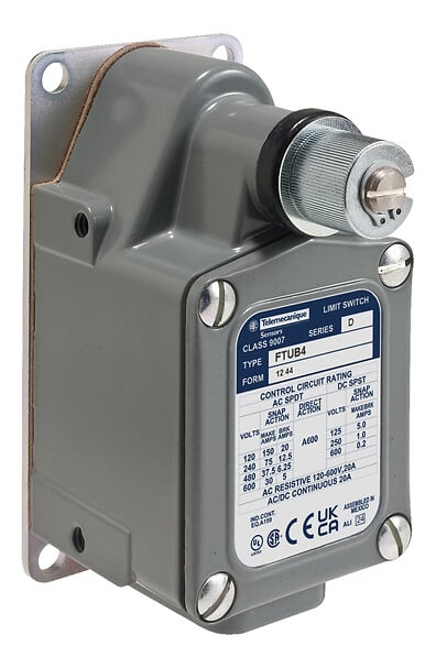 Telemecanique 9007FTUB1M12 — Limit switch, 9007, 9007FT foundry universal, spring return, CW only, PG 13.5
