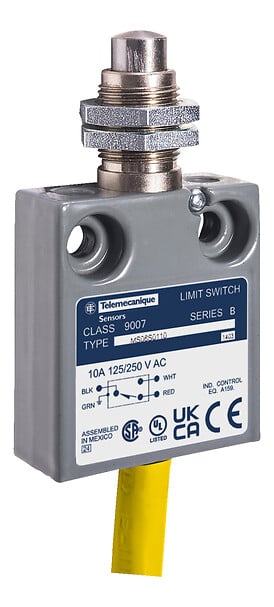 Telemecanique 9007MS06S0506 — Limit switch, 9007, 240 VAC 10amp ms + options